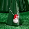 Ross-Simons 7.5-8mm Cultured Pearl Santa Gnome Pendant Necklace With Enamel and White Topaz Accent in Sterling Silver Size 18 - 4 of 4