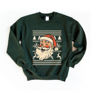 Simply Sage Market Ugly Sweater Santa Face Sweatshirt - 1 of 4