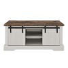 Grungis Modern Coffee Table with Storage & Sliding Wood Door,Farmhouse Adjustable Shelf Center Table for Living Room & Office - 3 of 4