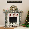 6ft Pre-Lit Christmas Garland - Battery Operated with 20 Lights, Flowers, Balls & Berries, Perfect for Indoor/Outdoor Fireplace Mantle Decorations - 2 of 4
