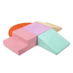 Soft Climbing Indoor Set for Toddlers - 5PCS Foam Climbing Blocks for Crawling, Sliding, and Active Play - 1 of 4