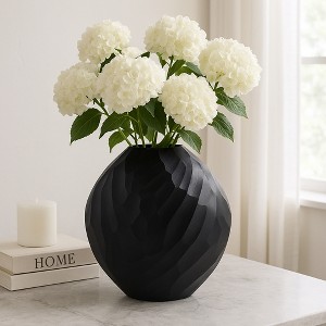 Ceramic Vase for Living Room Decor - Decorative Flower Vase for Home Decor, Bedroom Accent, or Office Display - 1 of 4