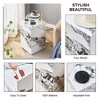 Modern Compact MDF Coffee Table, Cube Fashion Texture Design, Suitable For Various Situations And Scenes, White Style 7 - 4 of 4