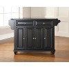 HomeStock  Cambridge Granite Top Rolling Kitchen Island Storage Cart, Microwave Stand, Spice Rack, Black - 3 of 4