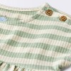 Baby Girls' Striped Modal Ribbed Romper - Cloud Island™ Green - 3 of 4