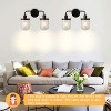 GreenEver 2-Light Modern Sconce with Clear Glass Shade, Industrial Fixture for Bathroom, Living Room, Bedroom, Kitchen Sink, E26 Socket, [No Bulb] - 4 of 4