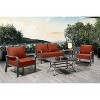 ARTPLAN Deep Seat Outdoor Cushion,Set 24"x24"x6" ,18x24" Bench Outdoor Chair Cushions, Polyester Fill Back for Patio Furniture ,Square - 2 of 4