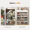 ORRD 5-Tier White Shoe Rack with Storage Cabinet, 37.2" Entryway Organizer for 18-20 Pairs - 2 of 4