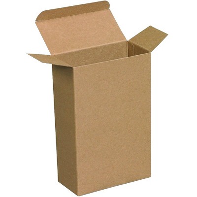 The Packaging Wholesalers 7.31" x 2.38" x 4.63" Reverse Tuck Folding Cartons Brown 250/Carton BSRTD7