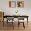 Set of 2 Upholstered Dining Chairs with Black Solid Wood Legs, Linen Armless Accent Chairs for Dining Room, Living Room, or Kitchen-Tanpinhause - 2 of 4