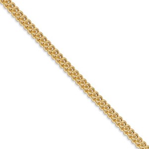 Black Bow Jewelry 3mm 14k Yellow Gold Hollow Franco Chain Necklace - 1 of 4