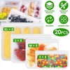 NewHome"20Pcs Reusable Food Storage Bags Set – 5 Sandwich, Snack, Gallon, Quart, Leakproof, BPA-Free"white - 2 of 4