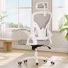 Lirago Ergo Chair w/Flip-Up Armrests - Adjustable Headrest & Lumbar, Gray Mesh - 2 of 4