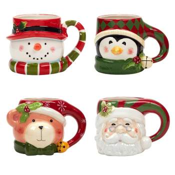Set of 4 Holiday 18oz Drinkware Mugs - Certified International