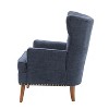 Thessaly Transitional Wooden Upholstery ArmChair with Button-Tufted and Nailhead Trim | ARTFUL LIVING DESIGN - 3 of 4