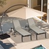 Hyleory Adjustable Aluminum Folding Chaise Lounge - Locking Legs for Secure Relaxation - 3 of 4