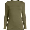 Lands' End Women's Plus Size Lightweight Jersey Skimming Long Sleeve Crew Neck T-shirt - 3 of 3