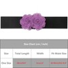 INSPIRE CHIC Women's Elastic Wide Double-Flower Stretch Corset Waist Belt 1 Pc - 4 of 4