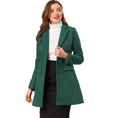 INSPIRE CHIC Women's Notched Lapel Single Breasted Outwear Fall coat