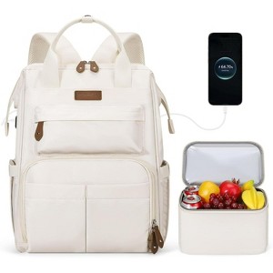 Work Backpack with Insulated Lunch Bag, Fits 17.3 Inch Laptop, Water-Resistant Carry On - 1 of 4