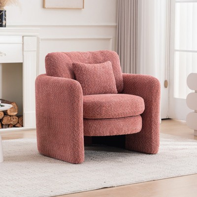 Aukfa Accent Chairs, Oversized Armchair, Mid Century Modern Reading Chair, Ergonomic Comfy Sofa Chair for Office, Apartment
