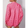 Women's  2 Piece sets  Button Down Shirt Long Sleeve Short Drawstring  Outfits - 3 of 4