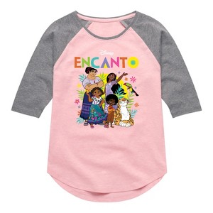 Girls' - Encanto -  Shirt Tail Raglan Graphic T-shirt - 1 of 4