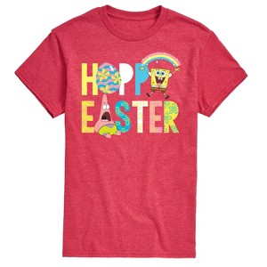 Men's - SpongeBob Squarepants - Hoppy Easter Patrick and Spongebob Short Sleeve Graphic T-Shirt - 1 of 4