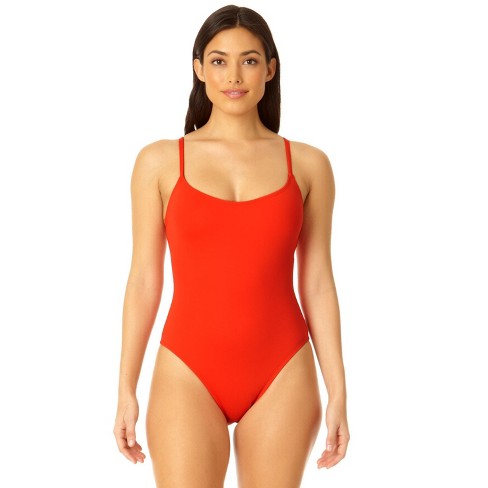 Red one cheap piece swimsuit target