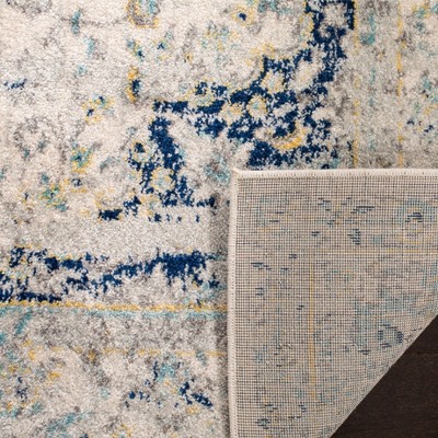 Reversible Hand-Knotted Chic Blue 2'3" X 6' Runner Rug