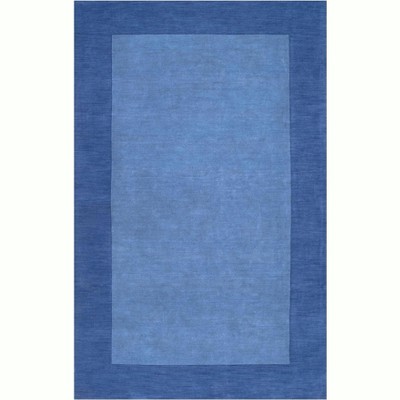 Hauteloom Macedon Blue Bordered Wool Rug
