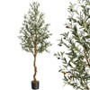 Whizmax Artificial Olive Tree Tall Faux Silk Olive Trees for Home Office Decor Fake Potted Tree with Natural Wood and Lifelike Fruits - 2 of 4