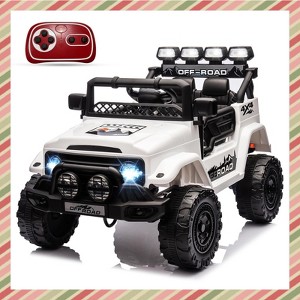 Jojoka 12V Kids Ride On Car, Electric Truck Ride On Toys with 5MPH Max Speed, Remote Control, LED Lights, Music for Kids Gifts - 1 of 4