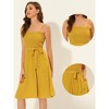 INSPIRE CHIC Women's Belted Spaghetti Strap Sleeveless Polka Dots Smocked Midi Dress - 2 of 4