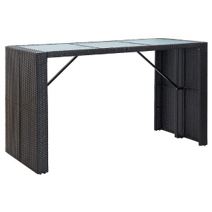 vidaXL Garden Bar Set Black, Cream White - 1 of 4