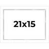 PosterPalooza | Modern Shadow Box 1" Depth White Picture Frame - UV Acrylic, Backing Board, Hanging Hardware - 2 of 4
