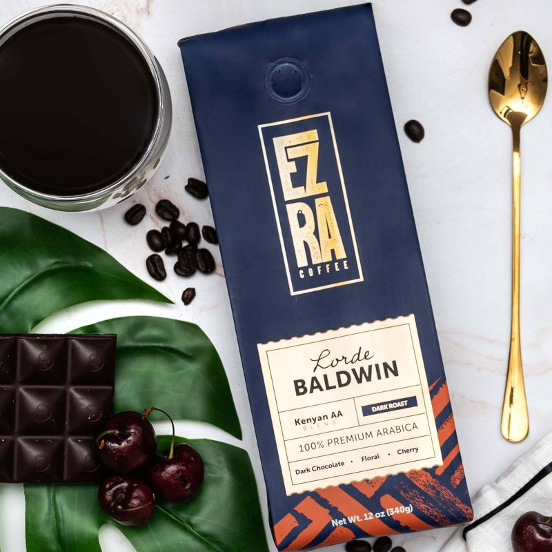 Ezra Coffee Lorde Baldwin- Whole Beans Dark Roast Coffee - 12oz, 5 of 6