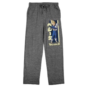 Dragon Ball Super Vegeta Men's Heather Gray Sleep Pajama Pants - 1 of 3