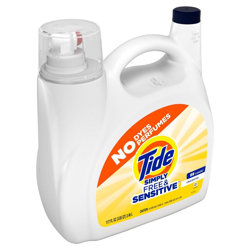 Tide Liquid Simple Laundry Detergent - Free &#38; Gentle - 117 fl oz, 4 of 11