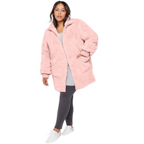 Target pink faux fur hot sale jacket