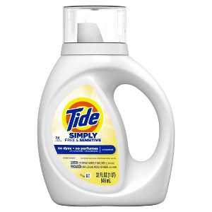 Tide Simply Liquid Laundry Detergent, Free & Sensitive Scent, 24 Loads, 32 fl oz - 1 of 1