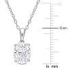 EVERLY JEWELRY | Sterling Silver Pendant with Gemstone and Created Gemstone – Multiple Stone Options - 3 of 4