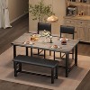 coucheta Dining Table Set for 4,Kitchen Table with 2 Padded Chairs and 1 Bench,Kitchen Dining Set for Small Space,Easy Assembly,for Apartment,Dining - 2 of 4