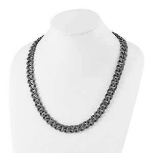 Chisel Stainless Steel Oxidized 13.75mm 24" Curb Chain Necklace - 1 of 4