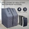 LOVMOR Portable Gothic Roof Plus Type Full Size Steam Sauna tent with Foldable Chair, Remote Control, Spa, Therapy & Relaxation at home - 2 of 4