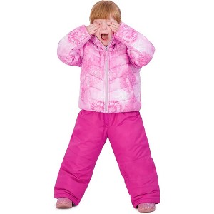 Rothschild Little/Big Girls' Design Ski Jacket and Snowbib Snowsuit Sets - 1 of 3