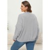Womens Slouchy Long Sleeve Sweaters Cute Baggy Pullover Sweater - 3 of 3