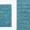 Knightsbridge Stylish And Comfortable All Season Traditional New Tile Design Cotton Bath Rug 20" X 30" Aqua - 4 of 4
