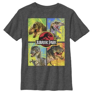 Boy's Jurassic Park T. Rex and Velociraptor T-Shirt - 1 of 4