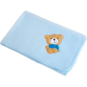 Slickblue Embroidered Coral Fleece Throw Blanket for Kids - Soft & Cozy, 29.5" x 39.4", Multiple Design & Color Options - 1 of 3